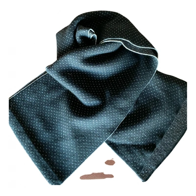 Pre-owned Gallo Wool Scarf In Black
