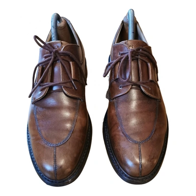 Pre-owned Heschung Leather Lace Ups In Brown