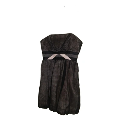 Pre-owned Manoukian Mini Dress In Black