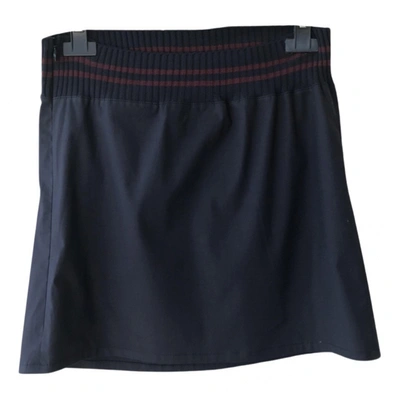 Pre-owned Miu Miu Mini Skirt In Blue