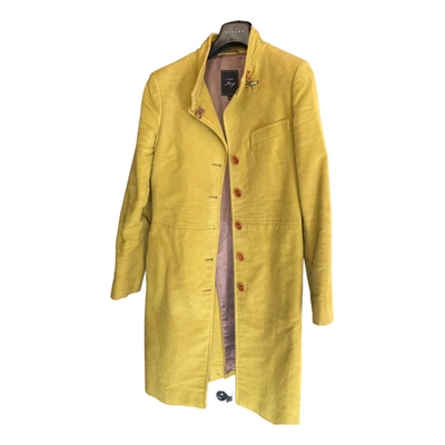 Pre-owned Fay Coat In Yellow