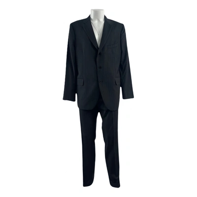 Pre-owned Piombo Wool Suit In Anthracite
