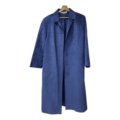 Pre-owned Leonard Coat In Blue