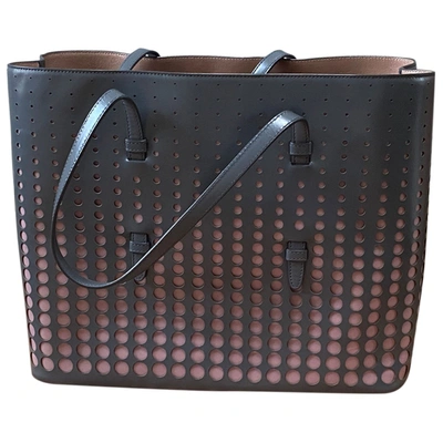 Pre-owned Alaïa Leather Handbag In Grey
