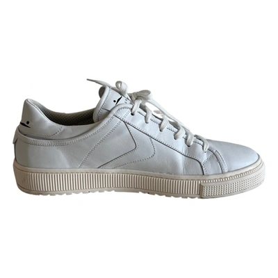 Pre-owned Voile Blanche Leather Low Trainers In White