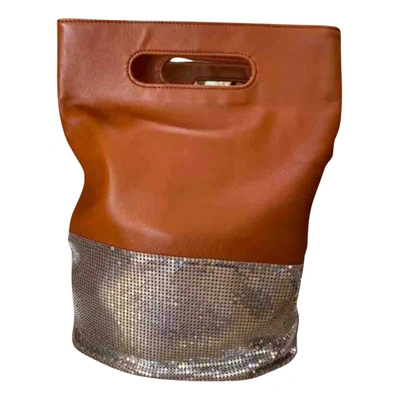 Pre-owned Rabanne Glitter Handbag In Camel
