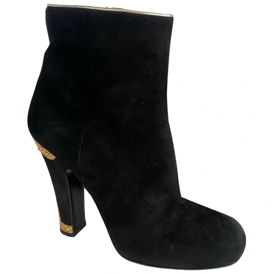 Pre-owned Prada Ankle Boots In Black