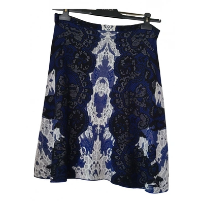 Pre-owned Bcbg Max Azria Silk Mid-length Skirt In Multicolour
