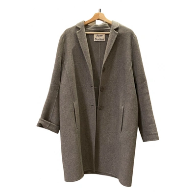 Pre-owned Acne Studios Wool Coat In Grey