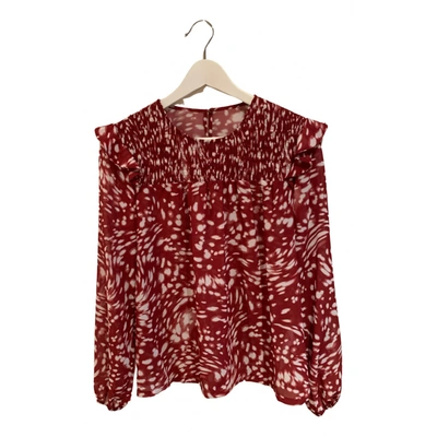 Pre-owned Maje Blouse In Burgundy