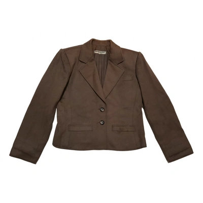 Pre-owned Saint Laurent Wool Short Vest In Brown
