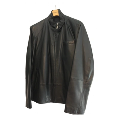 Pre-owned Bugatti Leather Jacket In Black