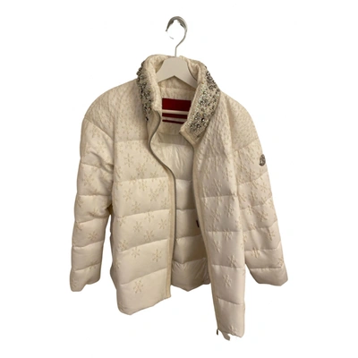 Pre-owned Moncler Gamme Rouge Wool Coat In White