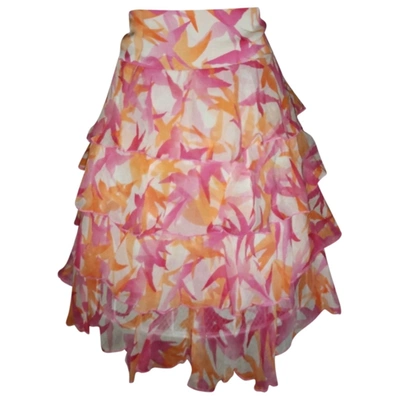 Pre-owned Diane Von Furstenberg Silk Mini Skirt In Multicolour