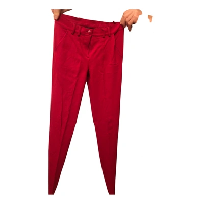 Pre-owned Emporio Armani Straight Pants In Red