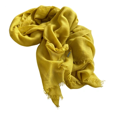Pre-owned Malo Cashmere Stole In Yellow