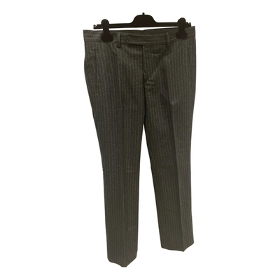 Pre-owned Bally Wool Trousers In Anthracite