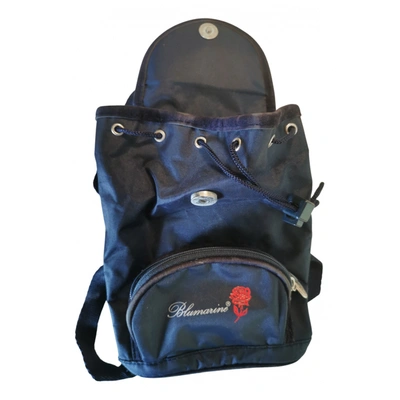 Pre-owned Blumarine Cloth Backpack In Blue