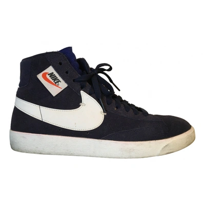 Pre-owned Nike Blazer Trainers In Blue