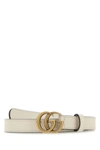 GUCCI IVORY LEATHER BELT  WHITE GUCCI DONNA 90