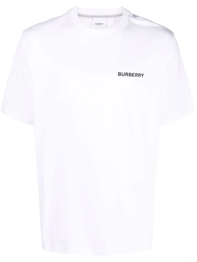 Burberry Mac Logo-print Cotton-jersey T-shirt In White