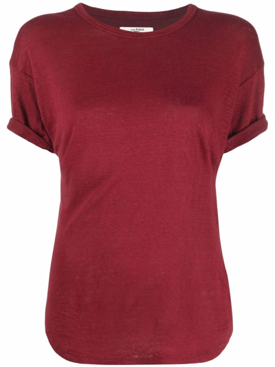 Isabel Marant Étoile Henna Wide-neck T-shirt In Rot