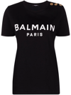 Balmain Logo-print Organic-cotton T-shirt In Black,white