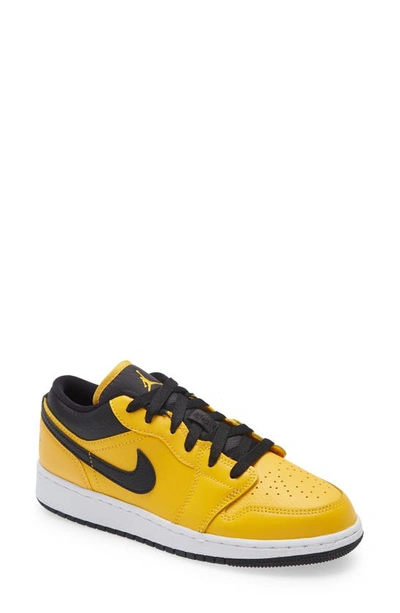 Jordan Kids' 1 Low Sneaker In Gold/ Black/ White