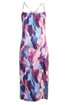 Open Edit Racerback Crepe Sundress In Purple Chalk Camo
