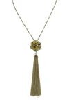 Olivia Welles Dina Floral Pendant Necklace In Gold / Yellow