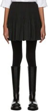 RED VALENTINO BLACK PLEATED SHORT SKIRT