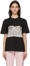 Alexander Mcqueen Lace-overlay Cotton Jersey T-shirt In Black