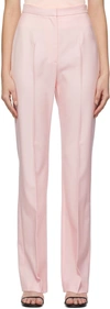 Alexander Mcqueen High-waisted Tailored Wool Trousers In 5072 Ice Pink