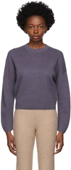 VINCE PURPLE TEXTURED DOUBLE KNIT SWEATER