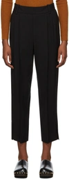 Vince Stove Pipe Flared High-rise Stretch-woven Trousers In Black