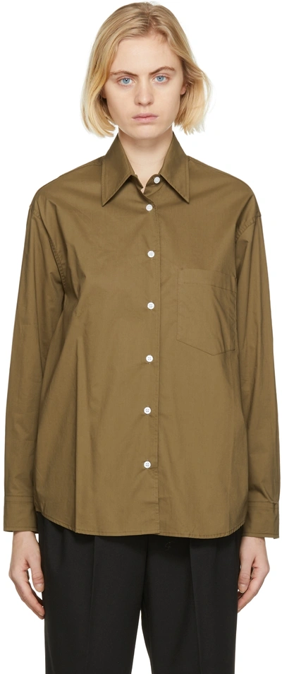 The Frankie Shop Brown Everyday Organic Cotton Shirt