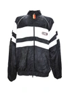 COOL TM BLACK MONOGRAM LOGO-PRINT ZIP JACKET