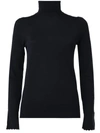 Chloé Black Black High Collar Sweater In Black