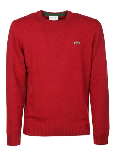 Lacoste Mens Red Wool Sweater