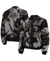 Fanatics Women's Black Los Angeles Lakers Camo Sherpa Full-zip Bomber Jacket In Black