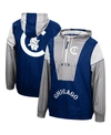 Mitchell & Ness Men's Navy Chicago Cubs Highlight Reel Windbreaker Half-zip Hoodie Jacket In Navy