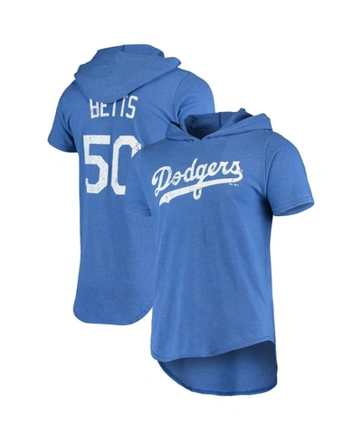 MAJESTIC MEN'S MOOKIE BETTS ROYAL LOS ANGELES DODGERS SOFTHAND PLAYER HOODIE T-SHIRT