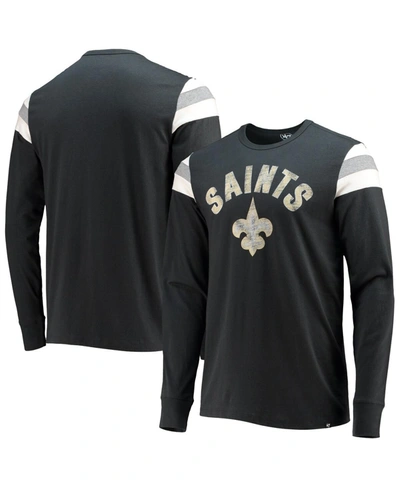 47 Brand Men's Black New Orleans Saints Franklin Rooted Long Sleeve T-shirt