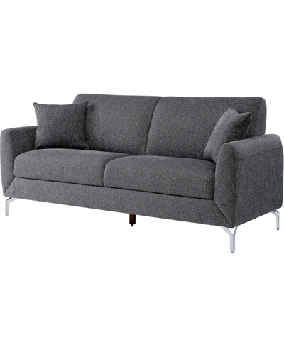 Furniture Of America Elienne Upholstered Loveseat In Gray