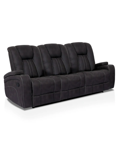 Furniture Of America Bielak Upholstered Sofa In Dark Gray