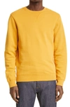 Sunspel Relaxed-fit Crewneck Cotton-jersey Sweatshirt In Amber