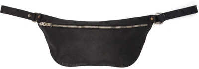 Guidi Black Large Belt Bag
