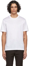 Brioni White Cotton Gassed T-shirt In Bianco