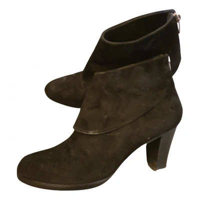 Pre-owned Unützer Ankle Boots In Black