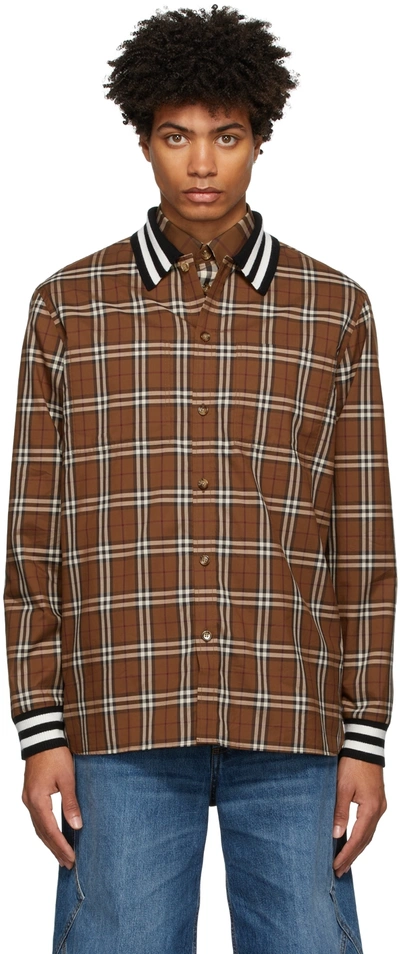 Burberry Brown Check Cotton Towner Shirt